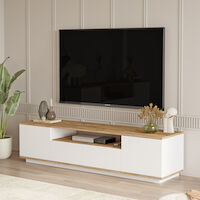 Atlantic tv-taso 180x44,5x44,6 cm rustiikki/valkoinen